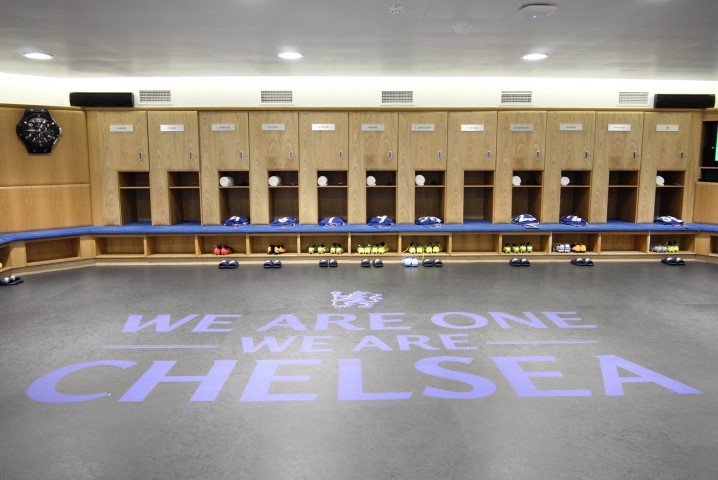 Chelsea dressing room Stamford Bridge 2018