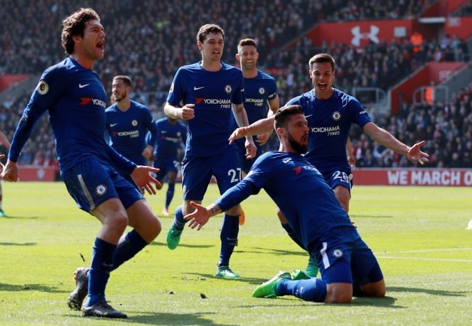 Oliver Giroud delighted after scoring his first goal for Chelsea