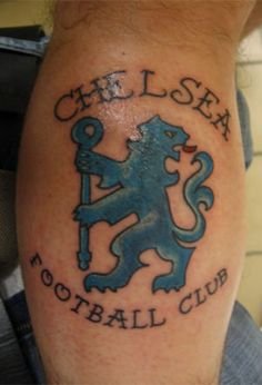 Chelsea FC tattoo calf
