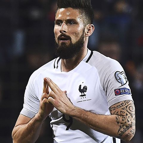 olivier giroud left arm tattoo