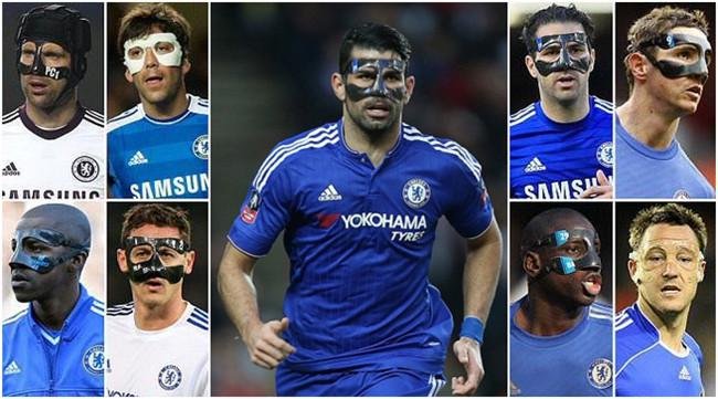 Diego Costa mask - Chelsea players with face mask