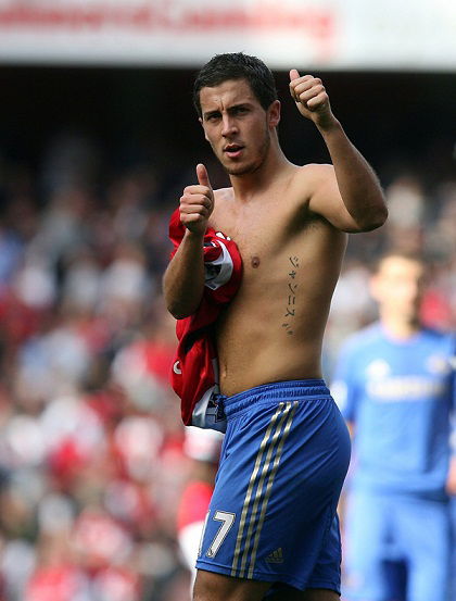 Eden Hazard Chelsea tattoo