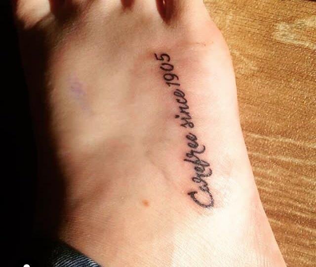 Feet tattoo Chelsea